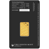 Perth Mint Minted Gold Bar 5g