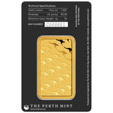 Perth Mint Minted Gold Bar 50g