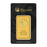 Perth Mint Minted Gold Bar 100g